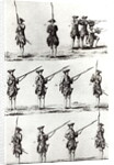 Soldiers with bayonets by German School