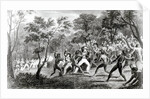 Attack of the Natives of Gambier Islands, engraved by Edward Finden, 1831 by Richard B. (after) Beechey