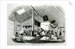 Inside a Tahitan Hut by French School