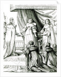 Charles I being given the sceptre and crown by French School