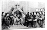 Henry VIII bestowing the charter on the Barber Surgeons by English School
