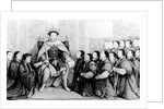 Henry VIII bestowing the charter on the Barber Surgeons by English School