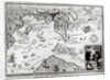 Map of America and directions to China as believed to be a copy of a 16th century original by School English