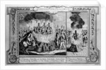 The Burning of John Fishcock and the martyrdom of Robert Glover by English School