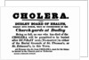 Dudley Board of Health poster announcing the burial procedure for people who have died of Cholera, c.1840's by English School