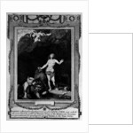 Daniel preserved in the Lion's den by English School