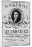 Advertisement for 'Les Danaides', 19th April 1784 by French School