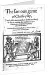 Famous Game of Chess, 1614 by English School