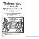 Famous Game of Chess, 1614 by English School