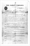Agreement made between Fred Karno's Companies and Charles Chaplin, 25th July 1908 by English School