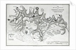 Map showing the Russian positions at the Battle of Borodino, c.1812 by English School