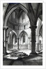 Interior of the Temple Church showing the effigies of the Knights 9b/w photo) by R.W. Billings
