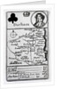 Queen of Clubs and Durham map, c.1675 by English School