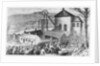 Striking miners attack cottages occupied by non-union workers, 1870 by English School