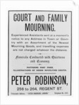 Court and family mourning advertisement by Anonymous