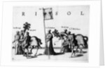 Arms of Sicily at the Funeral Procession of Emperor Charles V, 1559 by Jan van & Doetechum Lucas van& Bol Hans Doetechum the elder