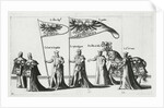 Imperial banner at the Funeral Procession of Emperor Charles V, 1559 by Jan van Doetechum the elder