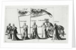 Imperial banner at the Funeral Procession of Emperor Charles V, 1559 by Jan van Doetechum the elder