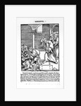 Christ Driving the Tradesmen and Money Lenders from the Temple from 'Passional Christi und Antichristi' by Philipp Melanchthon, published in 1521 by Lucas The Elder (studio of) Cranach