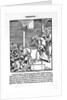 Christ Driving the Tradesmen and Money Lenders from the Temple from 'Passional Christi und Antichristi' by Philipp Melanchthon, published in 1521 by Lucas The Elder (studio of) Cranach