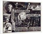 What is Wanted in Darkest Africa is the Electric Light, advertisement for Woodhouse & Rawson ltd by English School