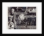 What is Wanted in Darkest Africa is the Electric Light, advertisement for Woodhouse & Rawson ltd by English School