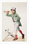 Newsboy selling 'The Observer' by English School