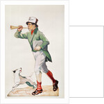 Newsboy selling 'The Observer' by English School