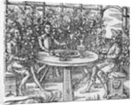 Relaxing in an arbour, 1577 by Thomas Hill