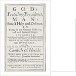 Titlepage of God's Protecting Providence, 1700 by Anonymous