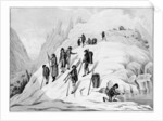 Monsieur De Saussure, his son and their guides descending the Tacul glacier, 1790 by Henri L'Eveque