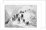 Monsieur De Saussure, his son and their guides descending the Tacul glacier, 1790 by Henri L'Eveque