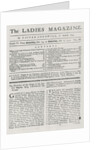 The Ladies Magazine, 1752 by English School