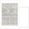 The Ladies Magazine, 1752 by English School