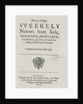 Weekly News, 1622 by English School