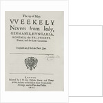 Weekly News, 1622 by English School