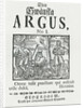 First issue 'Then Swänska Argus', 1732 by Swedish School