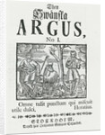 First issue 'Then Swänska Argus', 1732 by Swedish School