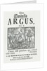 First issue 'Then Swänska Argus', 1732 by Swedish School