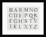 Serlio's alphabet, 1539 by Sebastiano Serlio