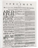 A Specimen of Mr. J. Orme's Printing-house, 1698 by English School