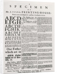 A Specimen of Mr. J. Orme's Printing-house, 1698 by English School
