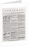 A Specimen of Mr. J. Orme's Printing-house, 1698 by English School
