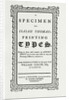 A specimen of Isaiah Thomas's printing types, 1785 by Anonymous