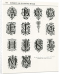Decorative initials, 1889 by Anonymous