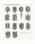 Decorative initials, 1889 by Anonymous