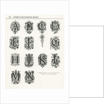 Decorative initials, 1889 by Anonymous