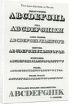 Two-line letters in shade typefaces from Vincent Figgins, c.1835 by English School