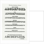 Two-line letters in shade typefaces from Vincent Figgins, c.1835 by English School