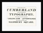 Specimen typefaces from William Caslon by English School